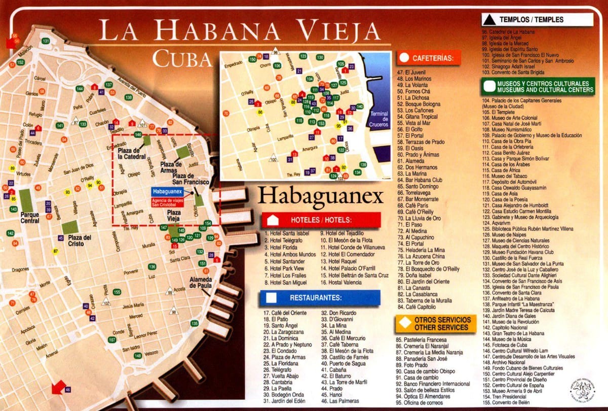 Havana хоттой газрын зураг