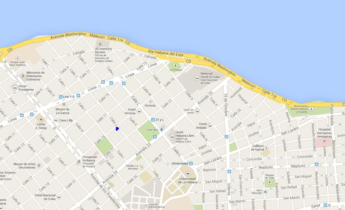 vedado газрын зураг